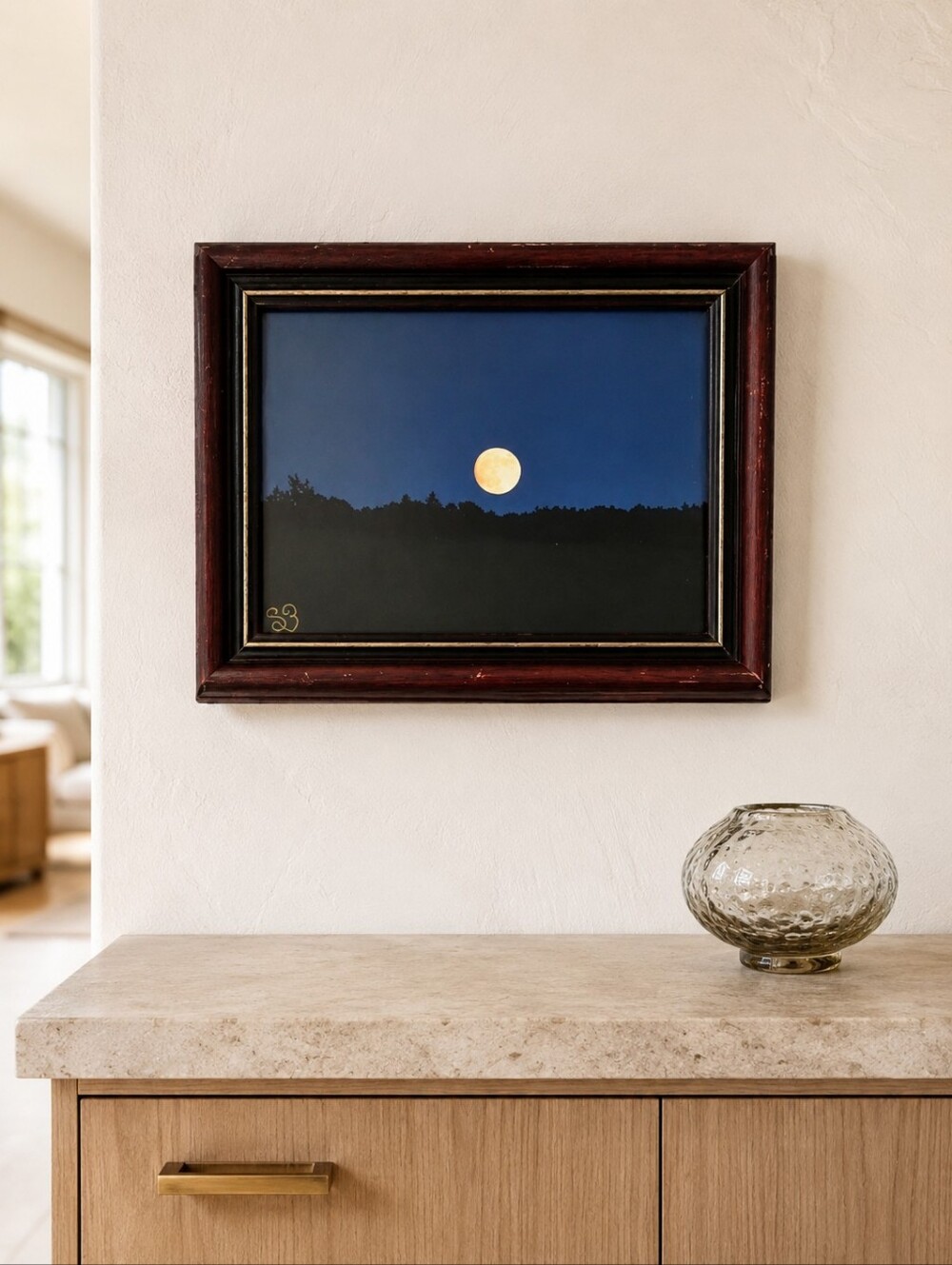 Signed Original Moon Photography Framed 8x10 New Brunswick Artist